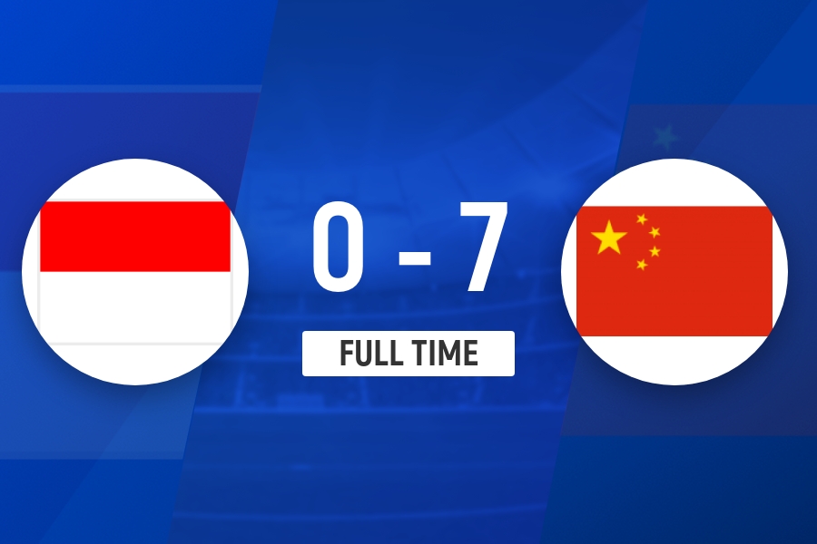 U17国足7-0横扫印尼 邝兆镭造3球赵松源帅惟浩双响