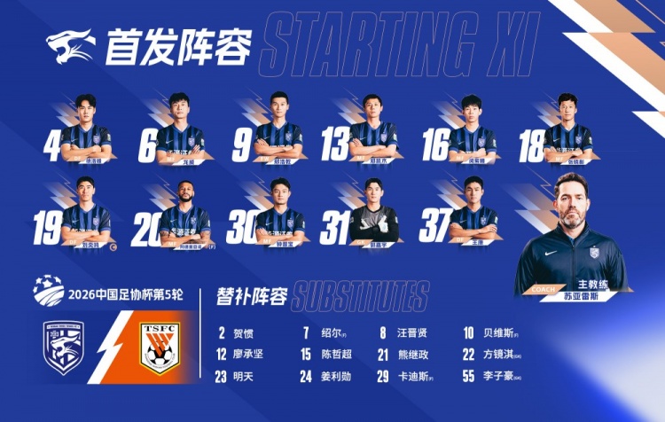 武汉三镇今日首发:刘殿座镇门 三外援齐出 武汉三镇今日首发:刘殿座镇门 三外援齐出