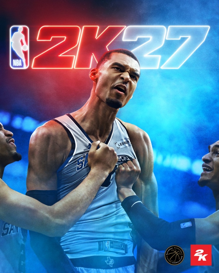 文班亚马成2K27标准版封面 马刺新星获官方认证 文班亚马成2K27标准版封面 马刺新星获官方认证