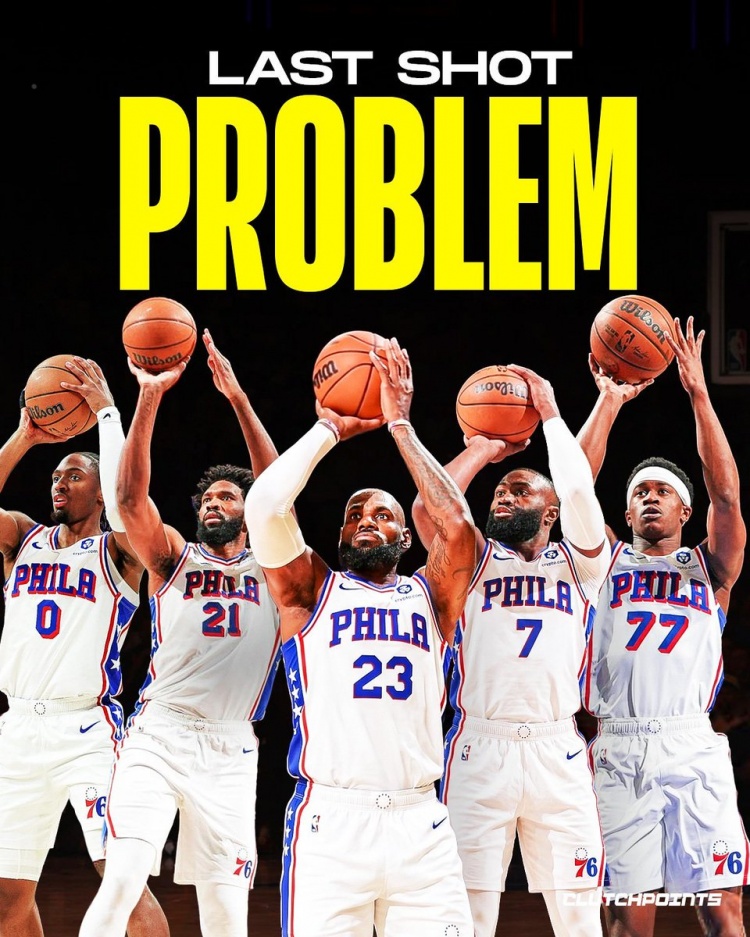 美媒设问:76人最后5秒落后2分,谁执行最后一投 美媒设问:76人最后5秒落后2分,谁执行最后一投