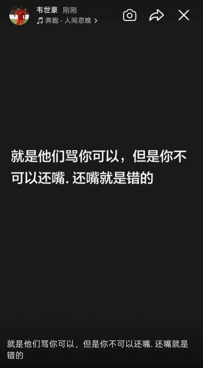 韦世豪:就是他们骂你可以,但是你不可以还嘴,还嘴就是错的